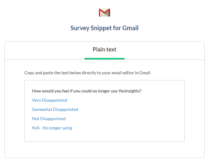 Send Survey with Gmail
